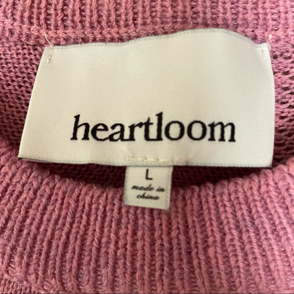 Heartloom pink open knit chevron sweater - Picture 5 of 6